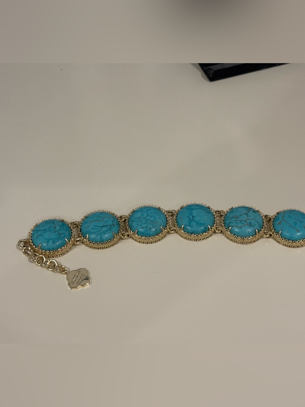 NWOT Kendra Scott Turquoise Stone Link Bracelet - Women Jewelry - Picture 2 of 3